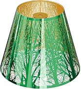 Metal Small Lamp Shade Etched Forest 5" Top X 9" Bottom X 7" High, ALUCSET Small Lampshade, Table...