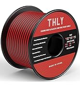 THLY 120FT 18 Gauge Wire 18/2 Low Voltage Wire 2 Conductor Red and Black 12V Wire A Big Roll of E...