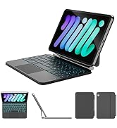 ZYNTHRALIX for iPad mini 7 (A17 Pro, 2024) & Mini 6 (2021) Case with Keyboard, 11-Color Backlit w...