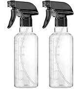 TTTred Plastic Spray Bottles (2 Pack 10 oz), Leakproof Adjustable Fine Mist & Jet Stream Nozzle, ...