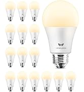WOWLUMEN A19 LED Light Bulb,9W E26 Light Bulbs(60 Watt/80 Watt Equivalent),2700K Warm White,Non-D...