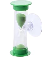 2 Minute Sand Timer with Suction Cup, Plastic Hourglass for Tooth Brushing Shower Classroom, Time...