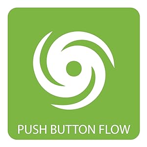 Water Saving Showerhead with Push Button Flow Control, Chrome Plated Brass