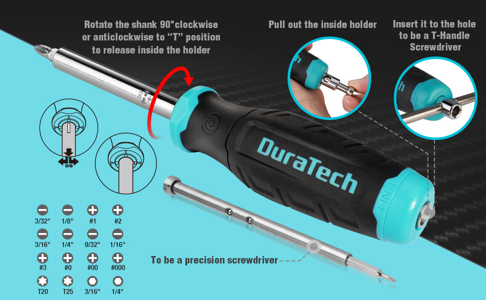 multi-bit precision screwdriver all in one tool Phillips Slotted Torx watches glasses electronics