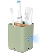 Toothbrush Holders for Bathrooms, Bamboo Electric Tooth Brushing Holder Kids Tooth Brush and Toot...