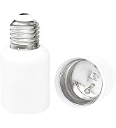 2 Pack E26 to E39 Adapters, ATREFUU E26 Medium Base to E39 Mogul Base Light Bulb Socket Adapters ...