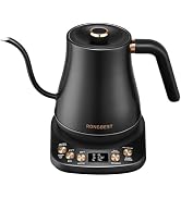 RONGBEST Electric Gooseneck Kettle 1L 1200W, 6 Temperature Presets, Quick Heating Pour Over Kettl...