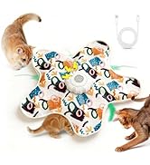 Interactive Cat Toy for Indoor Cats, Rechargeable Touch Activated Hide and Seek Cat Toys, Automat...