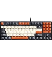 havit Mechanical Keyboard, Wired Compact PC Keyboard with Number Pad Red Switch Mechanical Gaming...