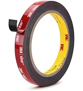 3M 5925 Double Sided Tape, 0.5 in x 16.4 ft Heavy Duty Foam Tape | 0.025 in Black Acrylic Foam, W...