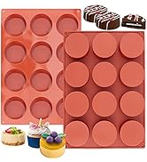 Ocmoiy 2 Inch Ore Mold Round Silicone Molds for Chocolate Covered Ore Cookie, Mini Cake, Candy, D...