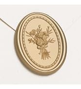 UNIQOOO Wax Seal Stickers - Vintage Photo Frame Floral Bouquet Wedding Invitation Envelope Seal S...