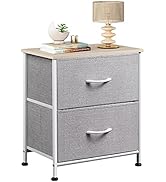 WLIVE Nightstand, 2 Drawer Dresser for Bedroom, Small Dresser with 2 Drawers, Bedside Furniture, ...