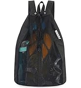 WANDF Swim Bag Mesh Drawstring Backpack Beach Backpack for Swimming, Gym, and Workout Gear