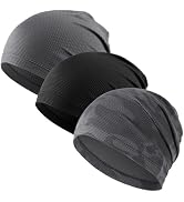 WTACTFUL 3-Pack Breathable Cooling Skull Cap for Men & Women Summer Beanie | 3D Mesh Ultra-Soft M...