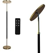 Anrotix Solid Wood Floor Lamp, Remote & Foot Switch Control, Stepless Dimming & Color Temperature...