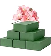 Mkobon 6 Pack Floral Foam Blocks, Green Plant Dry & Wet Flower Arrangement Foam, Styrofoam Block ...
