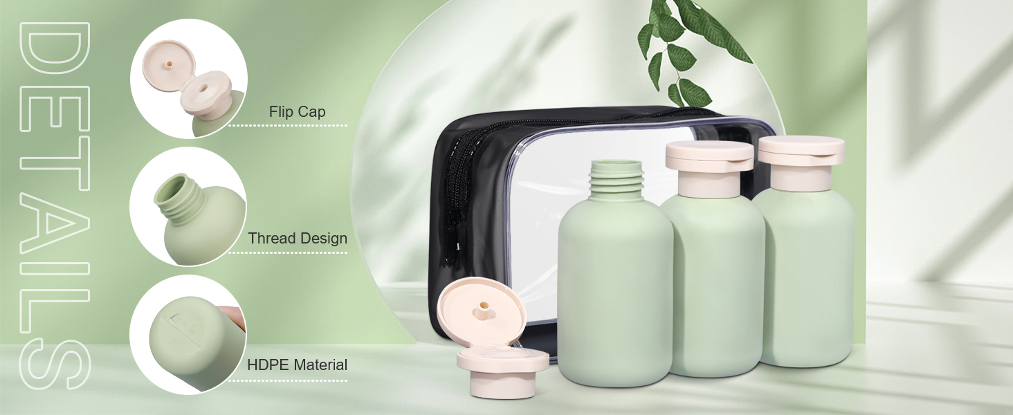 Plastic Cream Shampoo Leak Proof Travel Bottles