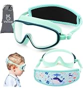 Vvinca Kids Swim Goggles with Fabric Strap No Tangle Pain-Free, Anti-Fog Swimming Pool Goggle No ...