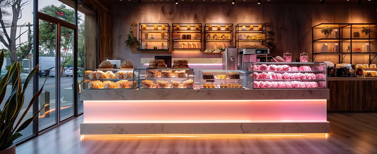 UVTaoYuan lamp with decorative dessert cabinet and snack window