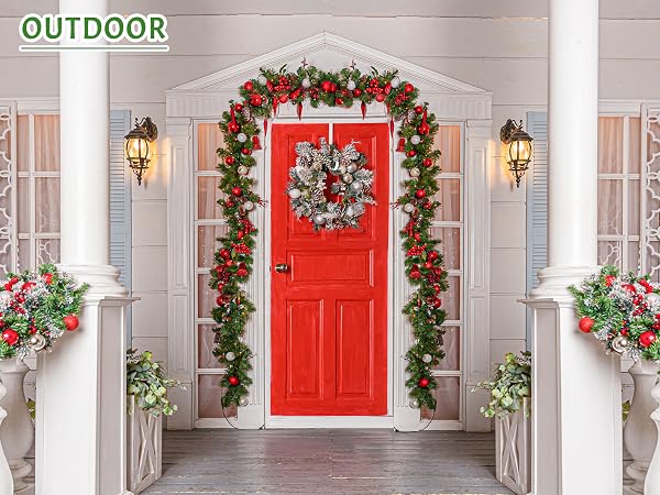 ZningEsxi Over Front Door Wreath Hook Metal Overdoor Wreaths Holder 12" for Front Door Christmas