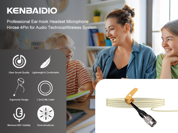 Headset Headworn Single Earhook Microphone
