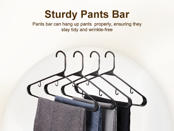 Plastic Hangers with Pants bar