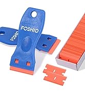 FOSHIO Plastic Razor Blade Scraper Include 2PCS Scraper Tool and 100PCS Blades for Gasket Remover...