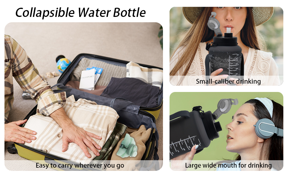 Portable Collapsible Silicone Water Bottle