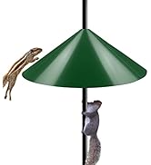 Ansionsol 19 Inch Wide Squirrel Baffle for Bird Feeder Pole, Outside Pole Mount Stopper & Bird Ho...