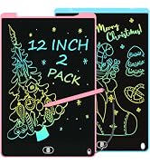 2 Pack 12 Inch LCD Writing Tablet, Electight Colorful Doodle Board, Eye Protection Drawing Board ...