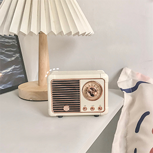 Retro Wireless Mini Portable Bluetooth Speaker Vintage Room Decor Pink Gift 10