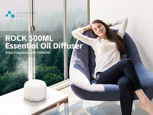 enjoy aromatherapy with asakuki essential oil diffuser