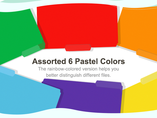 plastic color file folder