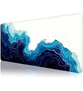 Gaming Mouse Pad for Desk,Large Mousepad Laptop, Sea Beach Ocean Waves Mouse Mat,Long X...