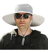 XXL Sun Hats for Big Head,Wide Brim Bucket Hats for Men,Waterproof Sun Hat for Fishing Hiking Bea...