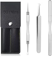 SGNEKOO Professional Facial Extraction Tool Kit, Titanium Alloy Double-Ended Pimple Popper and Bl...