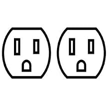 2 outlets, grounded outlets, side access