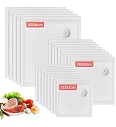 VOYOR Reusable Vacuum Sealer Bags for Food Storage – 3 Sizes & Quantities, Compatible with Handhe...
