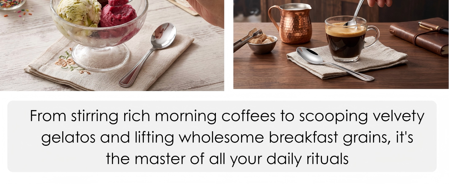 cucharas para cafe, ice cream spoons, coffee spoons set for tea party