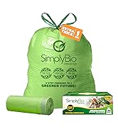 Simply Bio 13 Gallon Trash Bags Drawstring, Heavy Duty Extra Thick 1 Mil, 49.21 Liter...