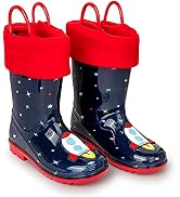 Toddler Rain Boots, Kids Rain Boots for Girls and Boys Rain Boots - Rubber with Fun 3D Patterns &...