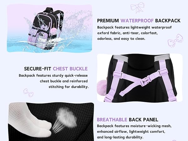 school backpack for girls 10-12