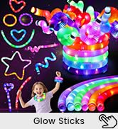 LovesTown 24PCS Light Up Glow Sticks Pop Tubes for Party Favor, Glow in the Dark Party Favor Supp...