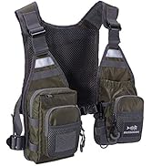 BASSDASH FV08 Ultra Lightweight Fly Fishing Vest for Men and Women Portable Chest Pack One Size F...