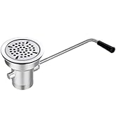 Sepaitek 3-1/2" Commercial Sink Drain with Twist Lever Handle, Waste Drain Valve Without Overflow...