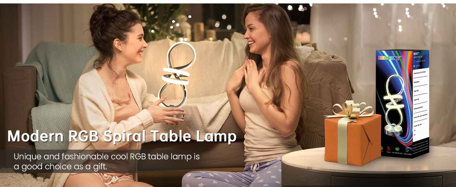 RGB Modern Spiral Table Lamp