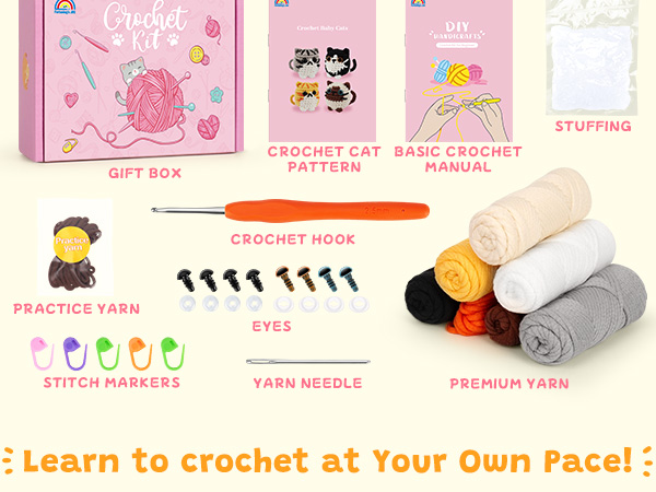 all in one crochet kit for beginners
