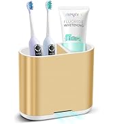 Chintu Toothbrush and Toothpaste Holder with Divider for Bathroom Countertop Organizer, Detachabl...