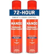 Mando 72 Hour Sweat & Odor Control Spray for Men - Invisible Spray Deodorant - Antiperspirant Deo...
